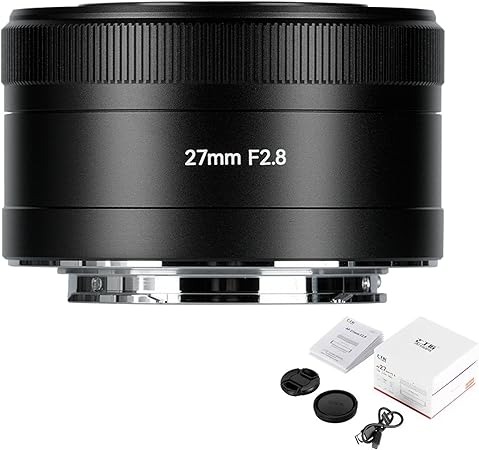 7artisans 27mm F2.8 Auto Focus Camera Lens for Sony E Mount,APS-C,Large Aperture, Prime,STM AF Cameras Lenses for A5000 A5100 A6000 A6100 A6300 A6400 A6500 A6600 NEX-3 NEX-3N NEX-3R NEX-5T